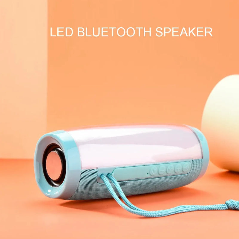 Alto-falante Bluetooth impermeável, LED piscando Soundbar, alto-falante portátil ao ar livre, Subwoofer interior, suporte a cartão TF, rádio FM, TG157